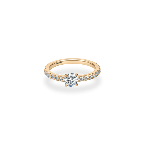 Faro Solitaire Bold Pave Ring - PRMAL