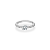 Faro Solitaire Bold Pave Ring - PRMAL