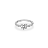 0.70ct Faro Solitaire Bold Pave Ring [D/VVS2/IDEAL] - PRMAL