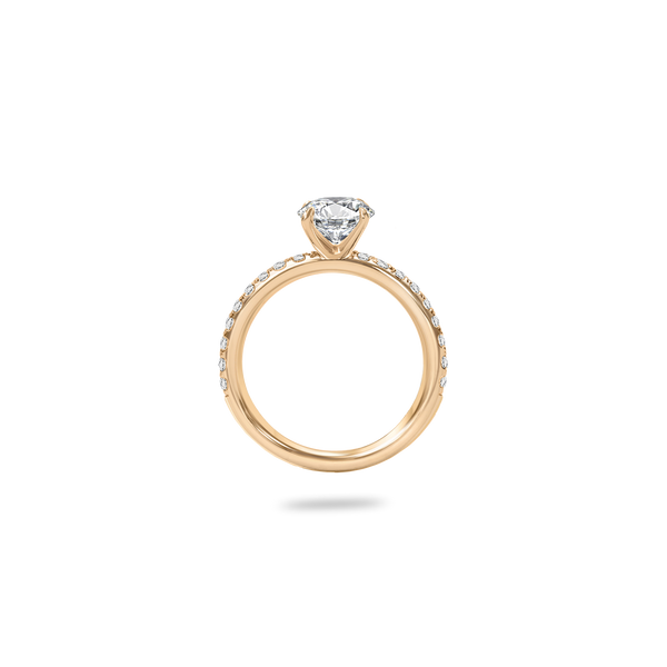 Faro Solitaire Bold Pave Ring - PRMAL