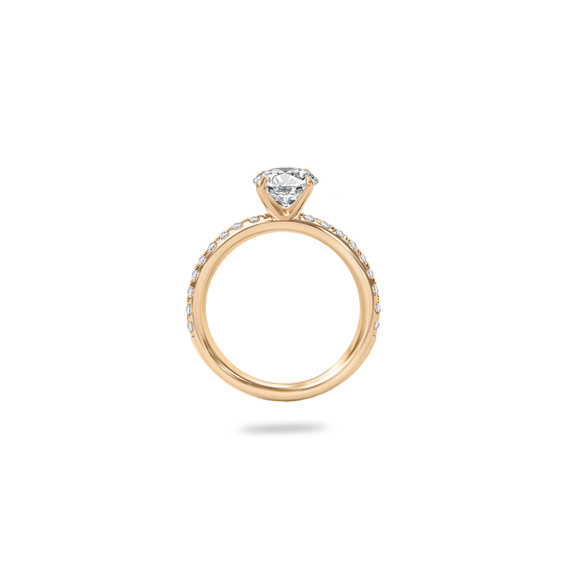 Faro Solitaire Bold Pave Ring - PRMAL