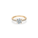 Faro Solitaire Bold Pave Ring - PRMAL