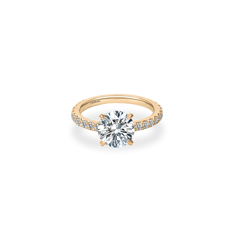 Faro Solitaire Bold Pave Ring - PRMAL