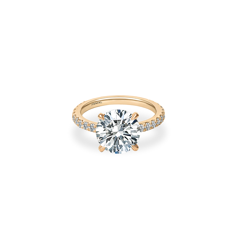 Faro Solitaire Bold Pave Ring - PRMAL