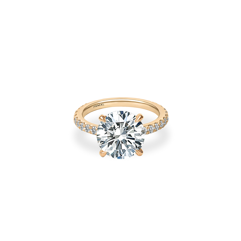 Faro Solitaire Bold Pave Ring - PRMAL