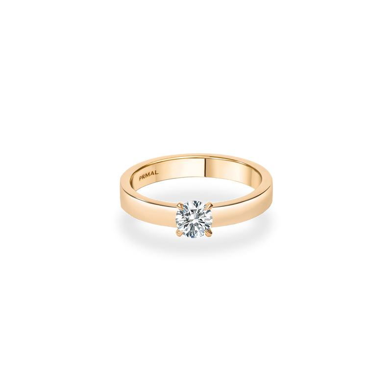 Rineia Solitaire Bold Flat Ring - PRMAL