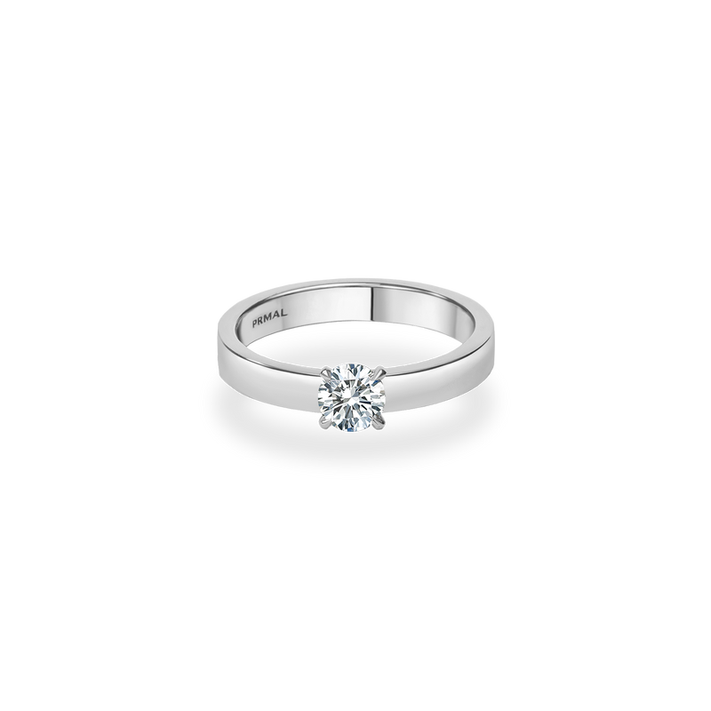 Rineia Solitaire Bold Flat Ring - PRMAL