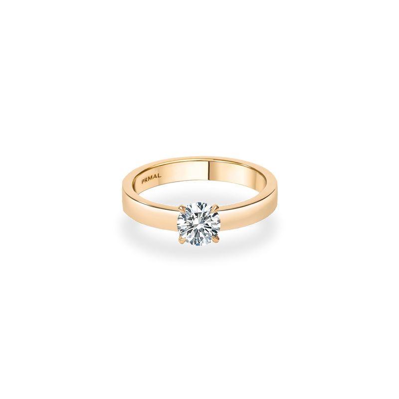 Rineia Solitaire Bold Flat Ring - PRMAL
