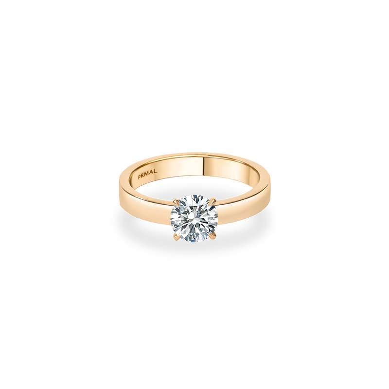 Rineia Solitaire Bold Flat Ring - PRMAL
