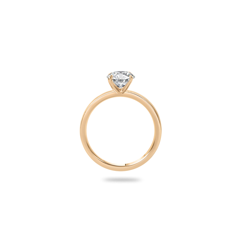 Rineia Solitaire Bold Flat Ring - PRMAL