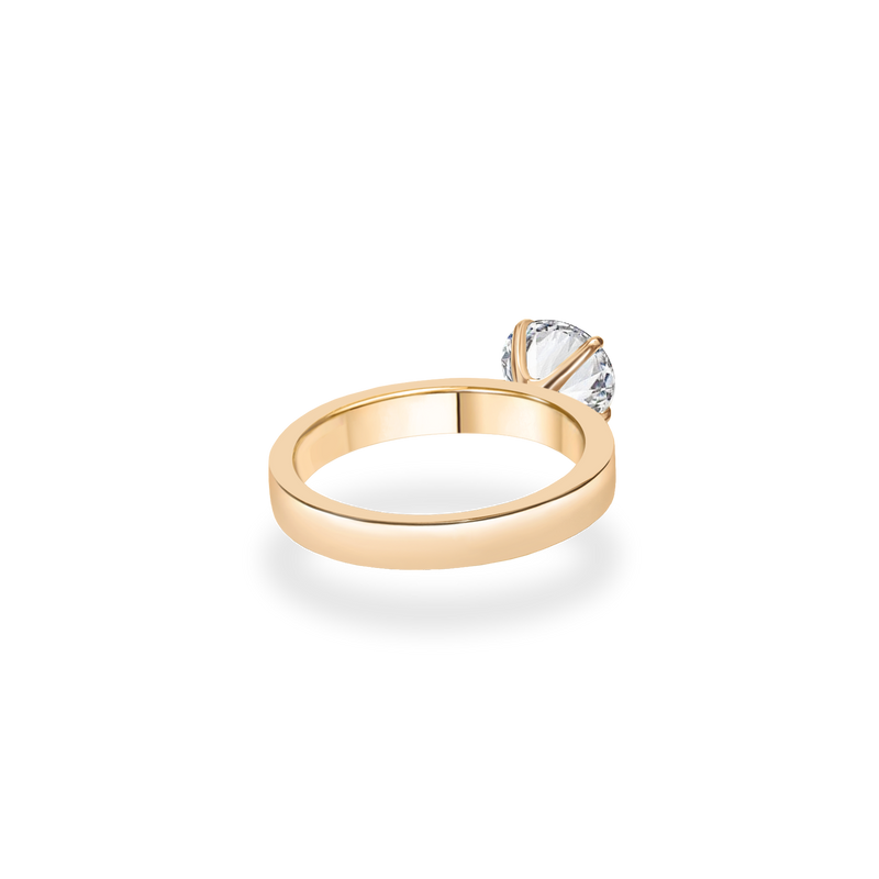Rineia Solitaire Bold Flat Ring - PRMAL