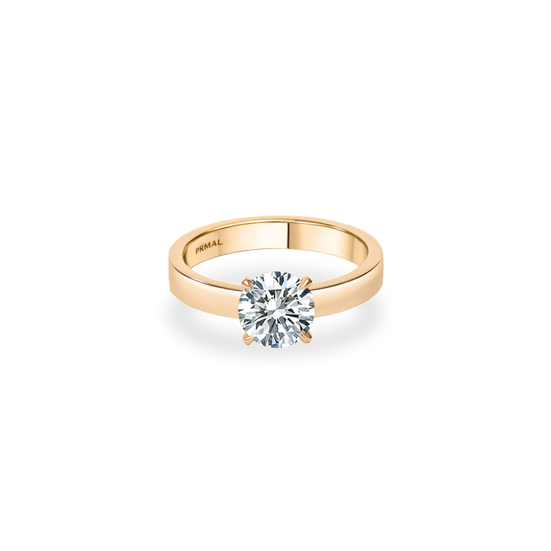 Rineia Solitaire Bold Flat Ring - PRMAL