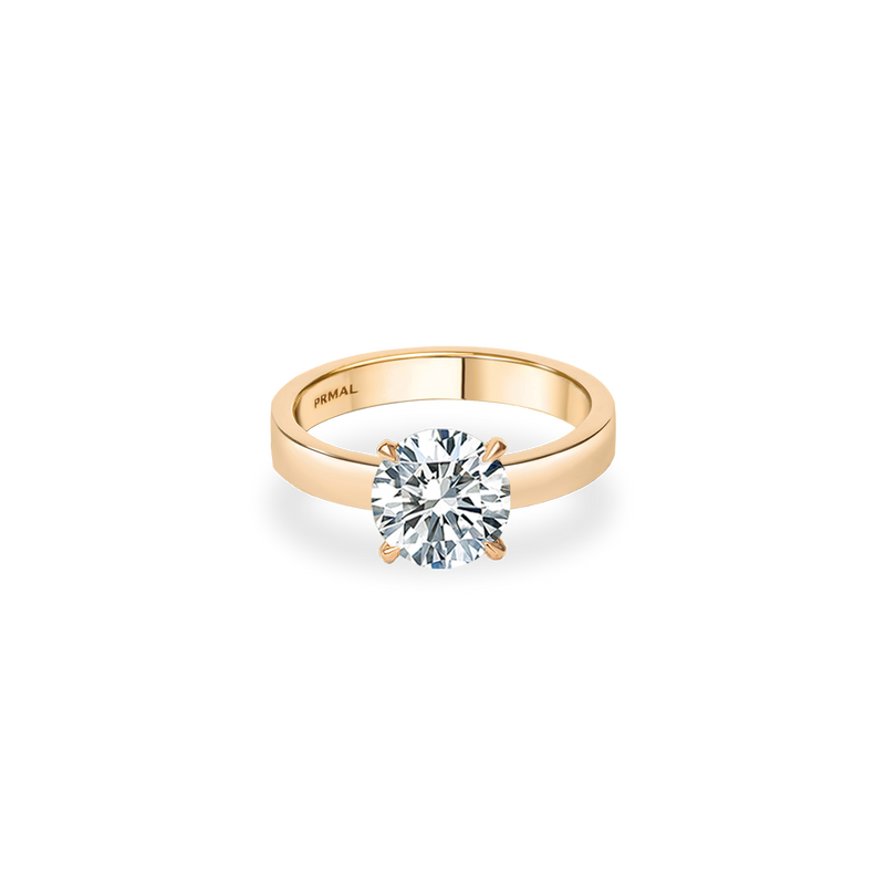 Rineia Solitaire Bold Flat Ring - PRMAL
