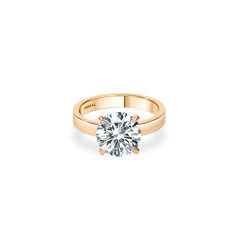 Rineia Solitaire Bold Flat Ring - PRMAL
