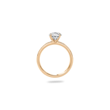 Como Solitaire Bold Pave Flat Ring - PRMAL