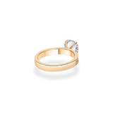 Como Solitaire Bold Pave Flat Ring - PRMAL