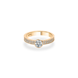 Ceri Bezel Bold Pave Flat Ring - PRMAL