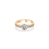 Ceri Bezel Bold Pave Flat Ring - PRMAL