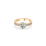 Ceri Bezel Bold Pave Flat Ring - PRMAL