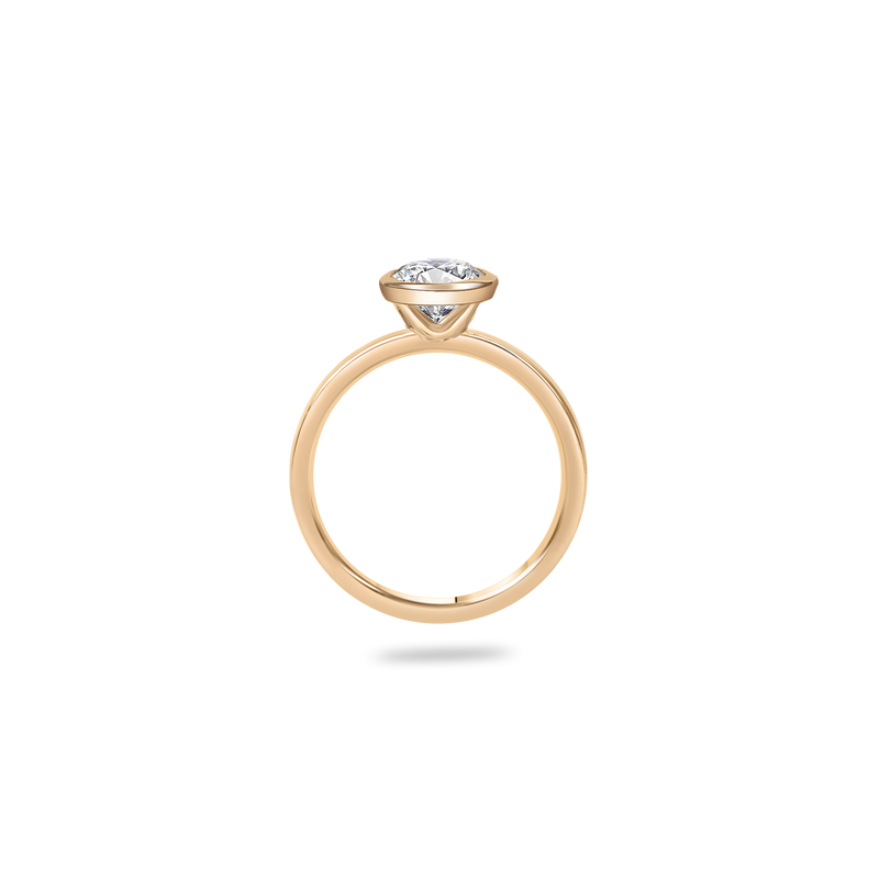 Ceri Bezel Bold Pave Flat Ring - PRMAL