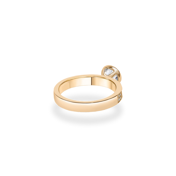 Ceri Bezel Bold Pave Flat Ring - PRMAL