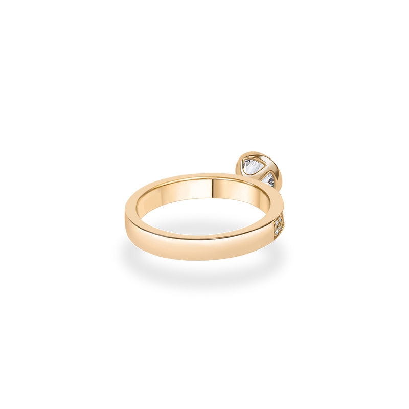 Ceri Bezel Bold Pave Flat Ring - PRMAL