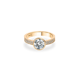 Ceri Bezel Bold Pave Flat Ring - PRMAL