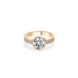Ceri Bezel Bold Pave Flat Ring - PRMAL