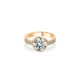 Ceri Bezel Bold Pave Flat Ring - PRMAL