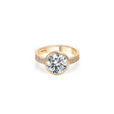 Ceri Bezel Bold Pave Flat Ring - PRMAL