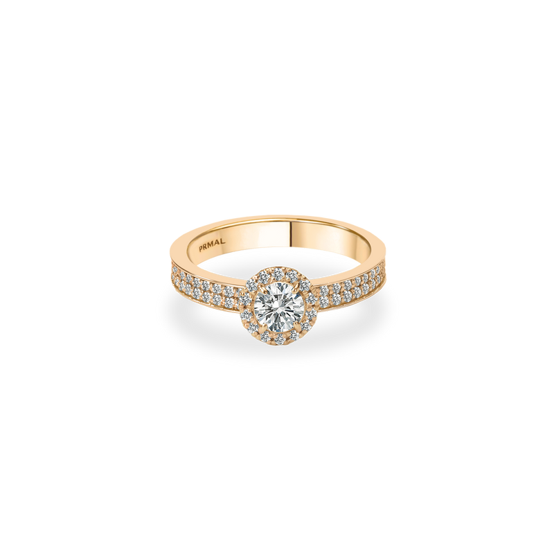 Melissa Halo Bold Pave Flat Ring - PRMAL
