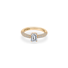 Infinity Hug Pave Ring [Emerald] - PRMAL