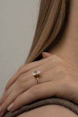 Infinity Clamp Ring [Asscher] - PRMAL