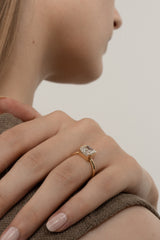 Infinity Clamp Ring [Asscher] - PRMAL