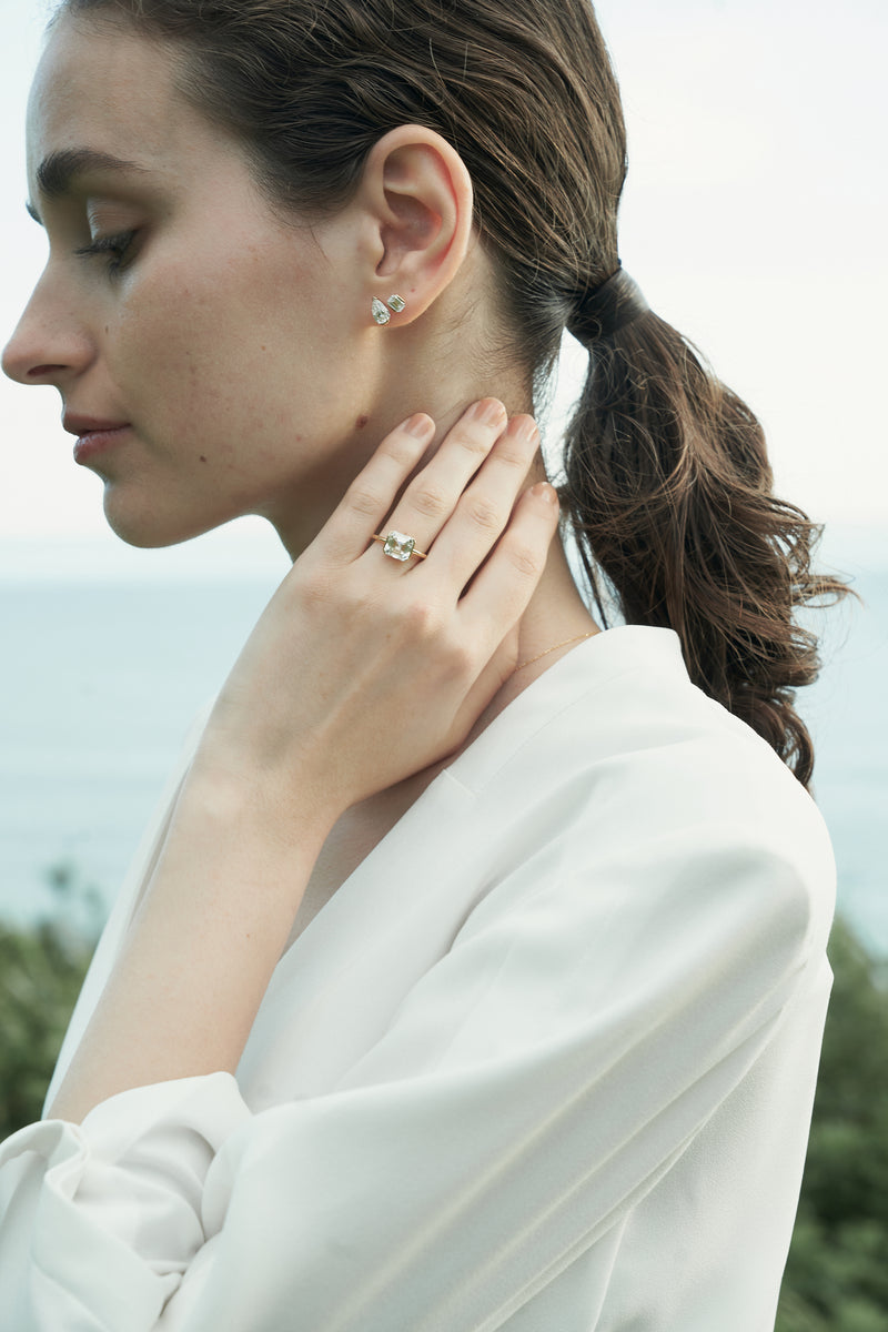 Infinity Clamp Ring [Asscher] - PRMAL