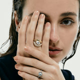 Infinity Wave Dome Ring [Pear] - PRMAL