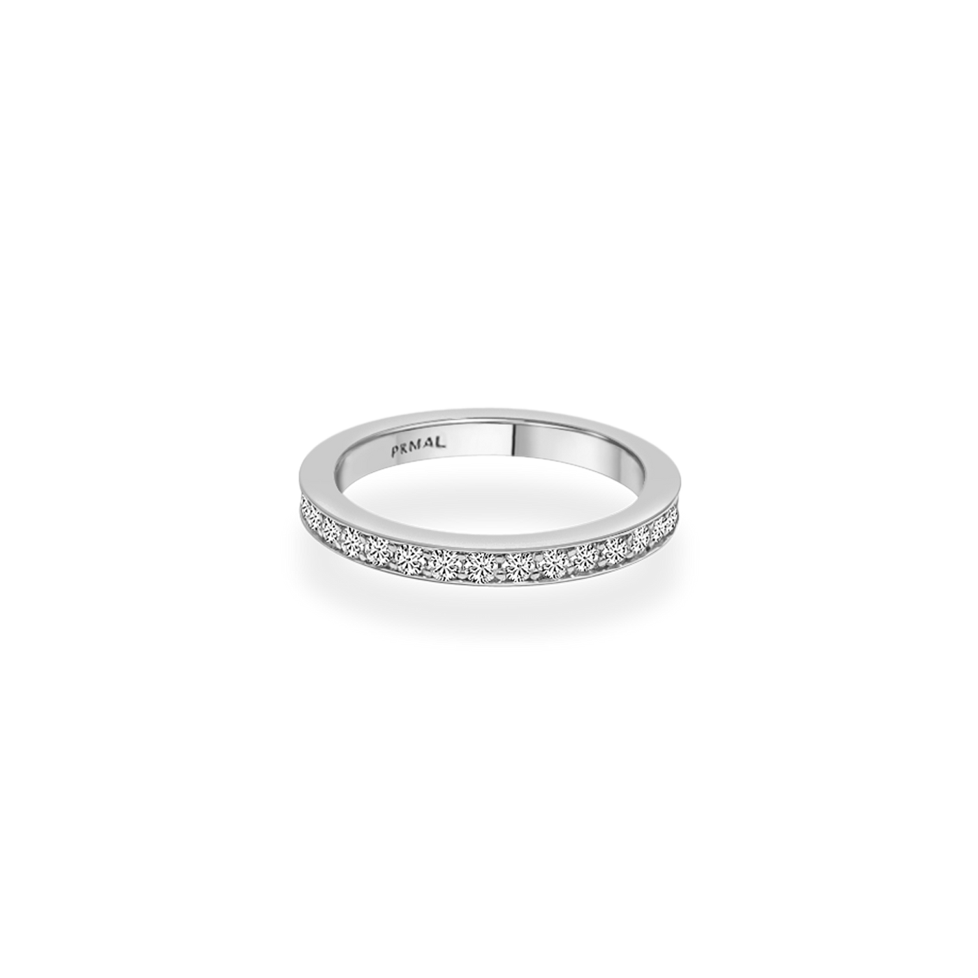 プライマルダイヤk18 wg リング6号スリムパヴェダイヤモンド
