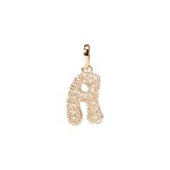 Pave Dome Letter Charm - PRMAL