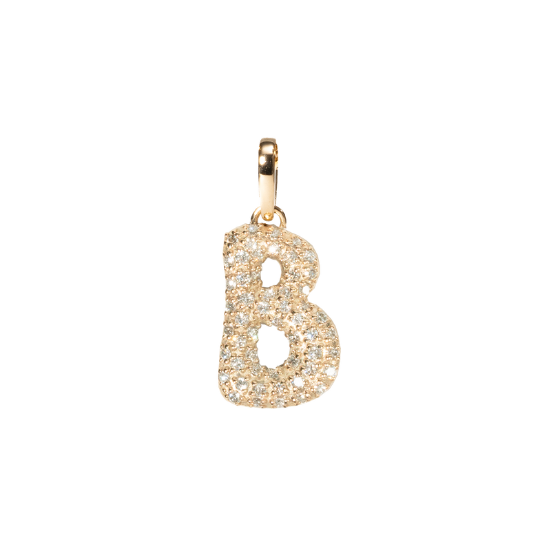 Pave Dome Letter Charm - PRMAL