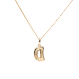Pave Dome Letter D Necklace - PRMAL