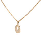 Pave Dome Letter G Necklace - PRMAL