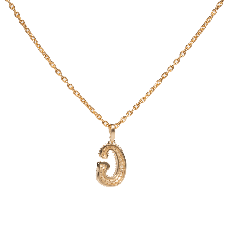 Pave Dome Letter G Necklace - PRMAL