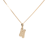 Pave Dome Letter H Necklace - PRMAL