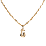 Pave Dome Letter J Necklace - PRMAL