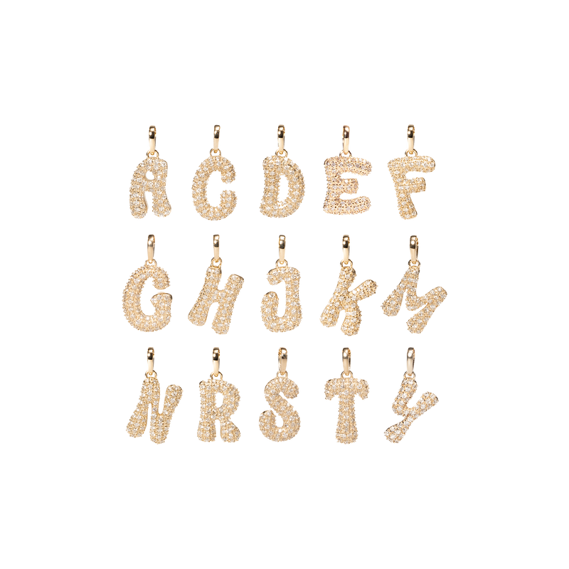 Pave Dome Letter Bracelet - PRMAL