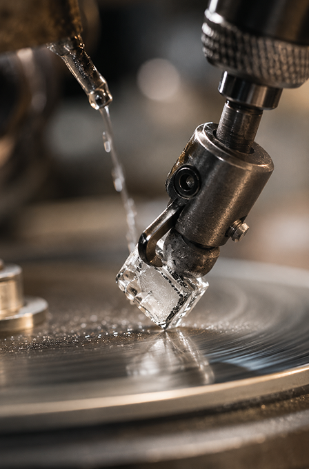 Lab-grown diamond crystal