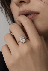 Alta Solitaire Plain Ring [Pear] - PRMAL