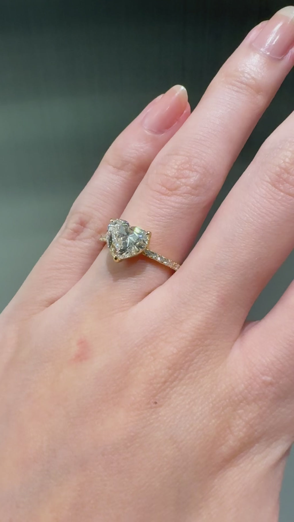 2ct Heart Diamond Pave Ring - PRMAL