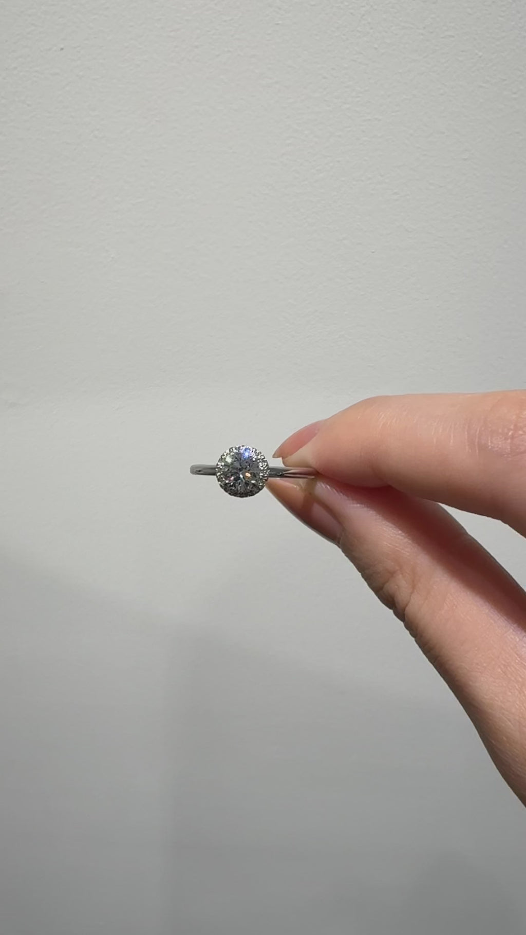 0.51ct Flora Halo Plain Ring [D/VVS2/IDEAL] - PRMAL