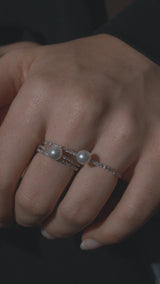 Petite Pearl Oval Ring - PRMAL